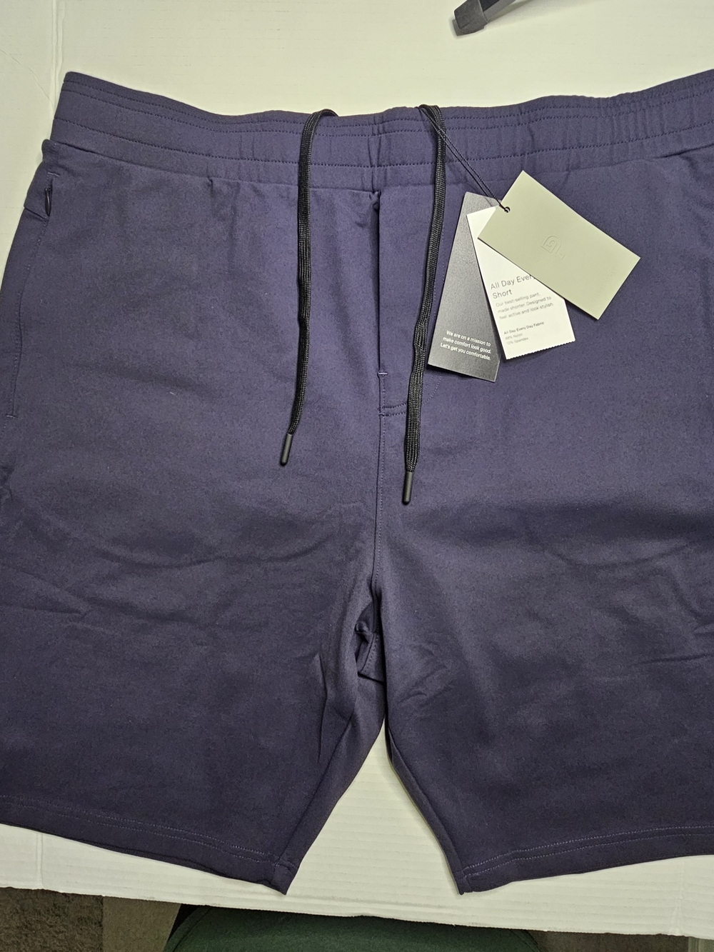 Public Rec All Day Every Day Shorts Navy Performance Stretch NWT Size 40R 9 Inse